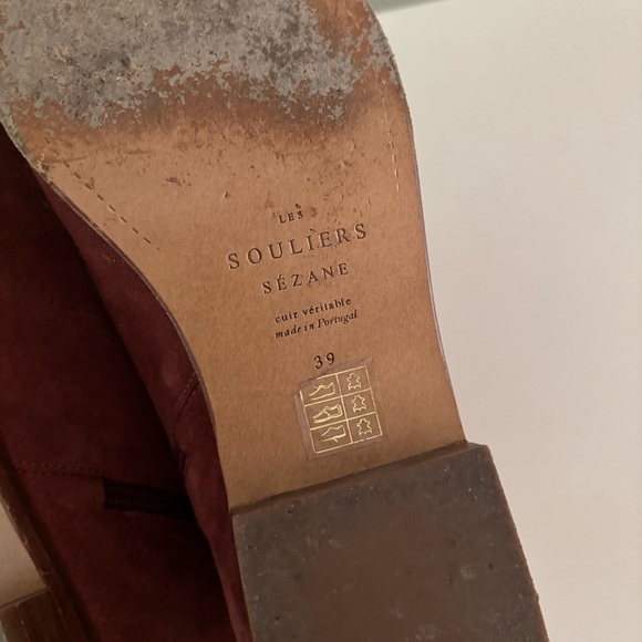 Sezane Low Paula Suede Boots Dusty Rose Size 39 - Picture 7 of 7